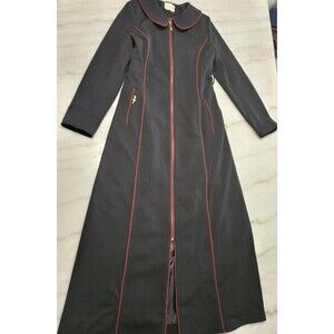 Vintage-Soydan Güner 1976 Long Sleeve Front Zip Maxi Dress Size 42